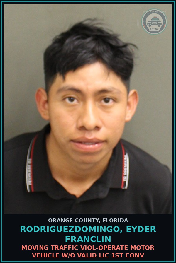 Booking mugshot of RODRIGUEZDOMINGO, EYDER FRANCLIN in Orange County