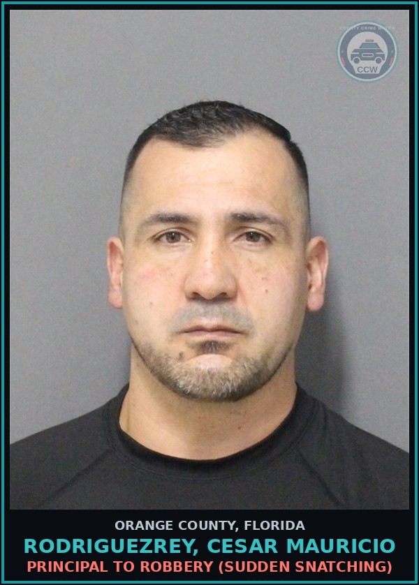 Booking mugshot of RODRIGUEZREY, CESAR MAURICIO in Orange County