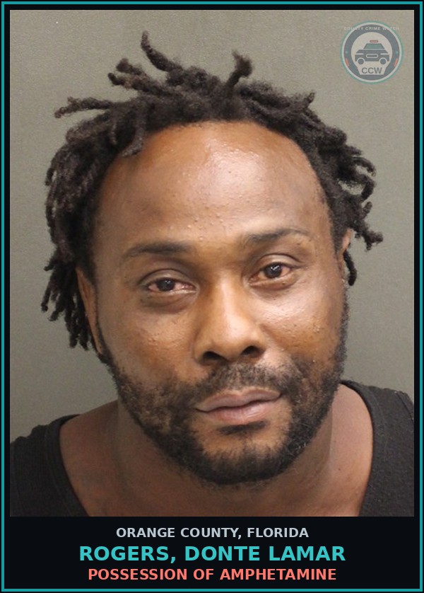 Booking mugshot of ROGERS, DONTE LAMAR in Orange County