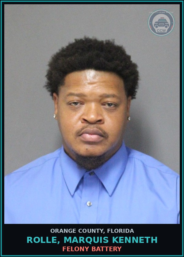 Booking mugshot of ROLLE, MARQUIS KENNETH in Orange County