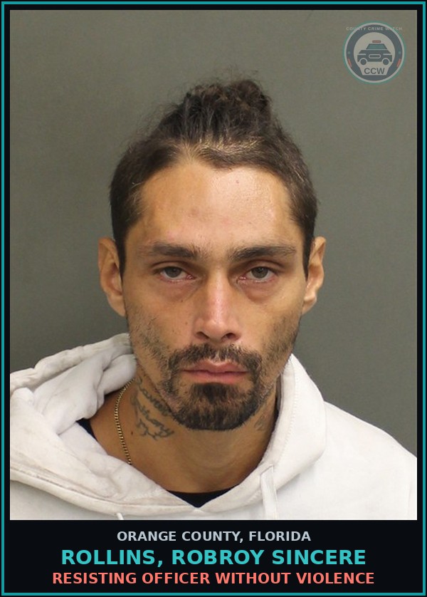 Booking mugshot of ROLLINS, ROBROY SINCERE in Orange County
