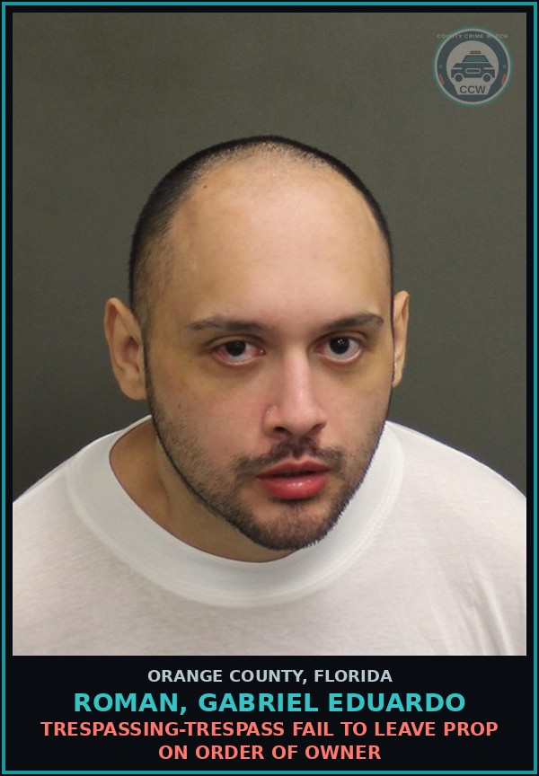Booking mugshot of ROMAN, GABRIEL EDUARDO in Orange County