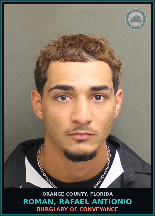 Booking mugshot of ROMAN, RAFAEL ANTIONIO in Orange County