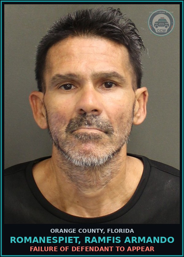 Booking mugshot of ROMANESPIET, RAMFIS ARMANDO in Orange County