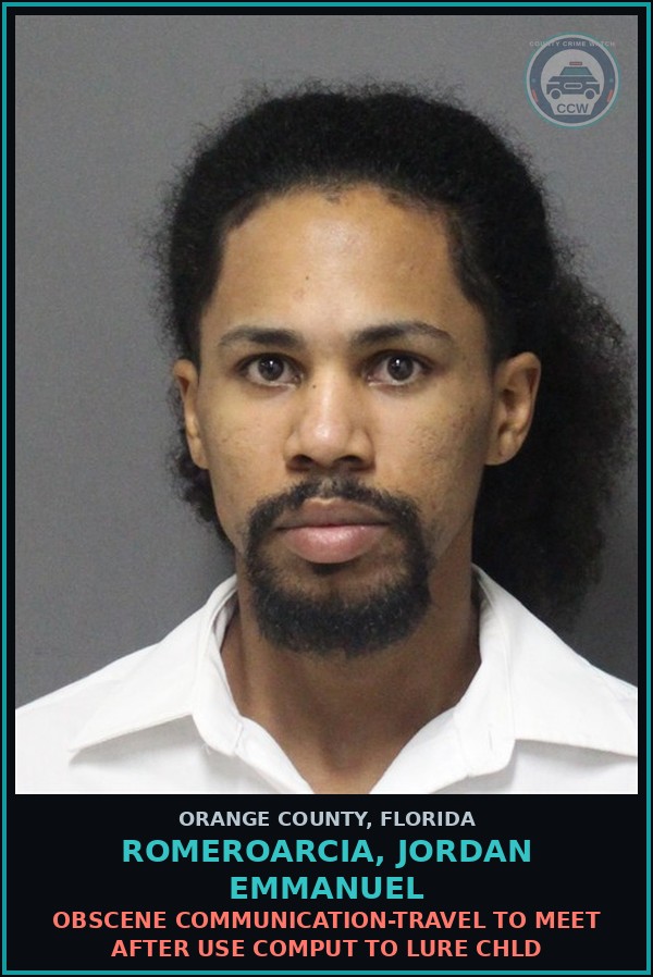 Booking mugshot of ROMEROARCIA, JORDAN EMMANUEL in Orange County