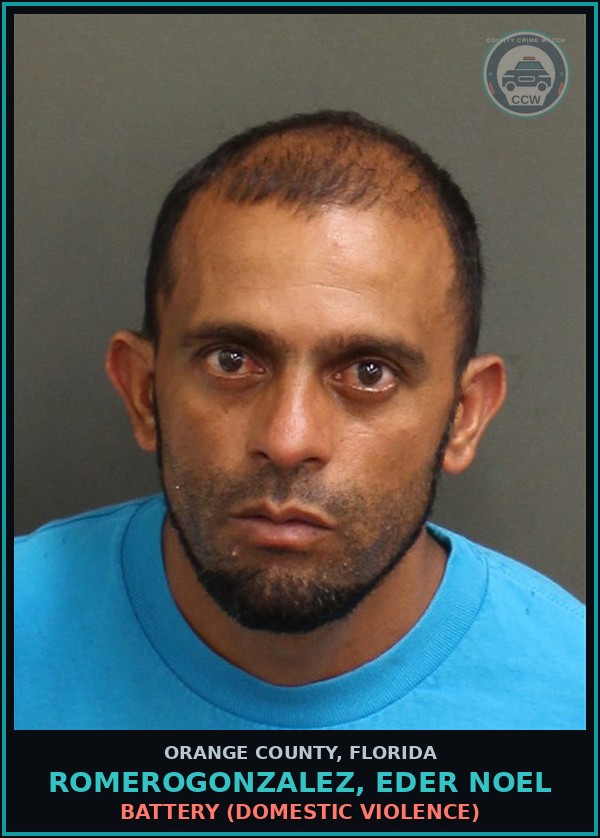 Booking mugshot of ROMEROGONZALEZ, EDER NOEL in Orange County