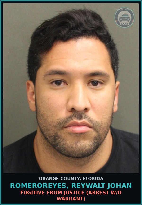 Booking mugshot of ROMEROREYES, REYWALT JOHAN in Orange County
