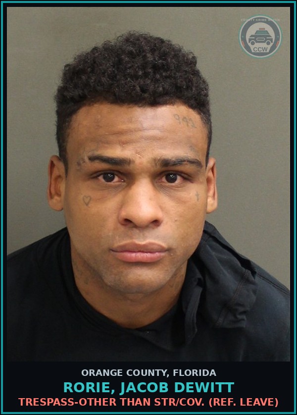 Booking mugshot of RORIE, JACOB DEWITT in Orange County