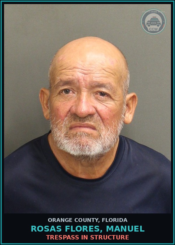Booking mugshot of ROSAS FLORES, MANUEL in Orange County