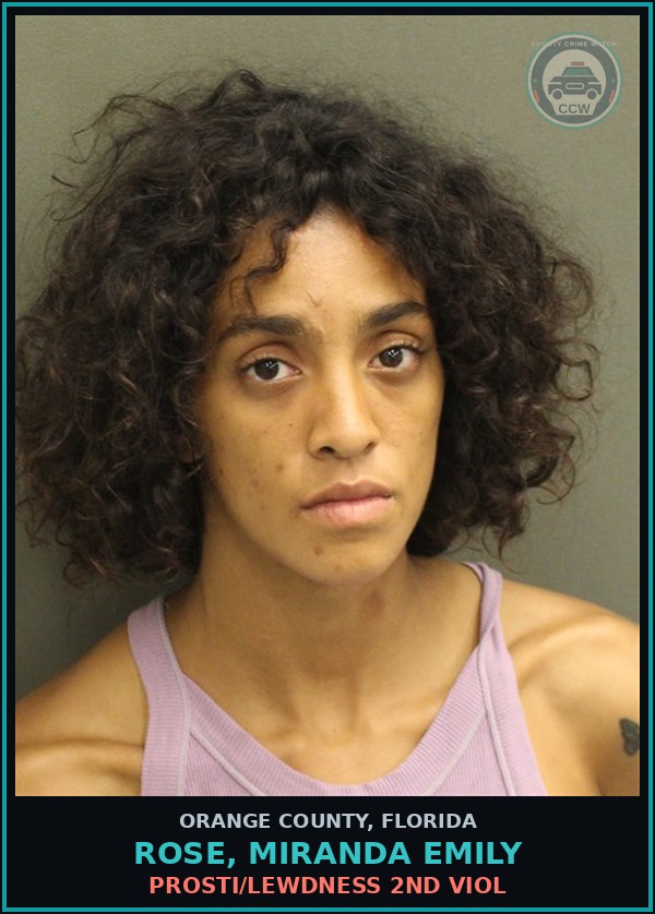 Booking mugshot of ROSE, MIRANDA EMILY in Orange County
