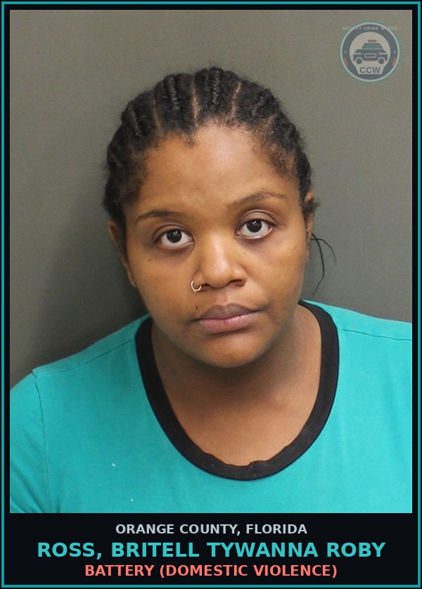 Booking mugshot of ROSS, BRITELL TYWANNA ROBY in Orange County