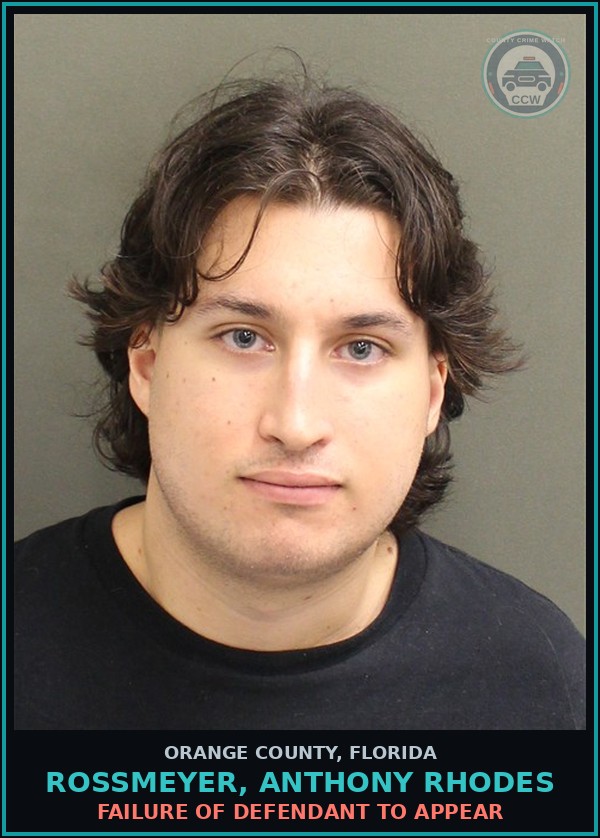 Booking mugshot of ROSSMEYER, ANTHONY RHODES in Orange County