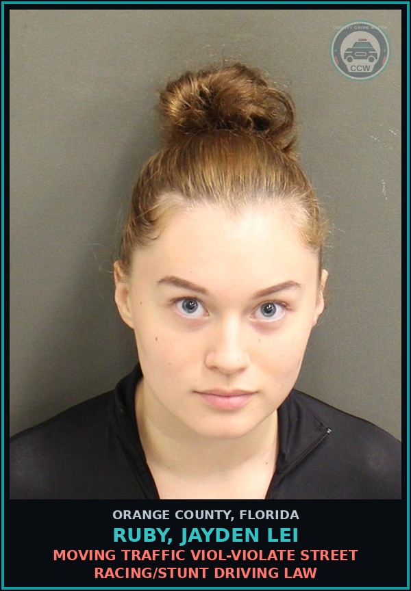 Booking mugshot of RUBY, JAYDEN LEI in Orange County