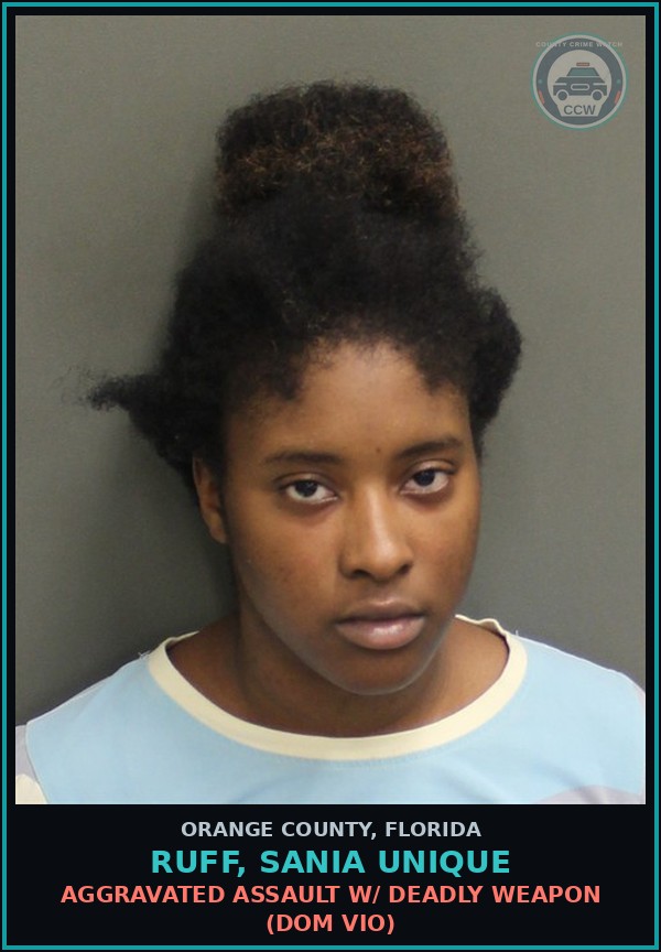 Booking mugshot of RUFF, SANIA UNIQUE in Orange County
