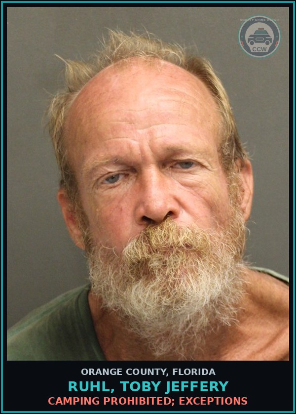 Booking mugshot of RUHL, TOBY JEFFERY in Orange County