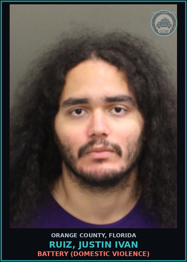 Booking mugshot of RUIZ, JUSTIN IVAN in Orange County