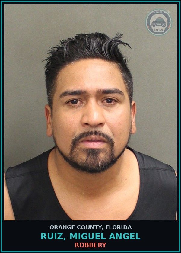 Booking mugshot of RUIZ, MIGUEL ANGEL in Orange County