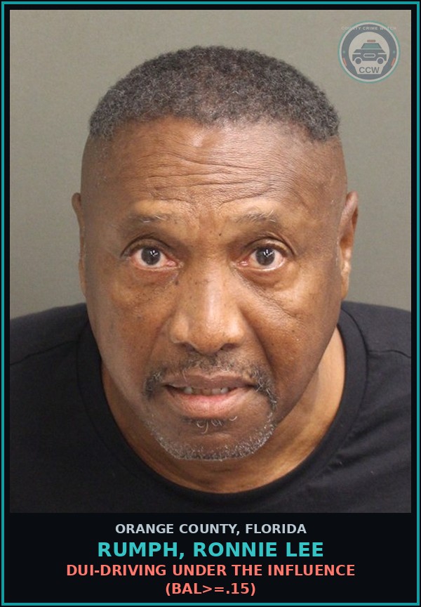 Booking mugshot of RUMPH, RONNIE LEE in Orange County