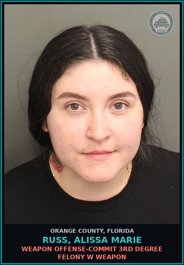 Booking mugshot of RUSS, ALISSA MARIE in Orange County