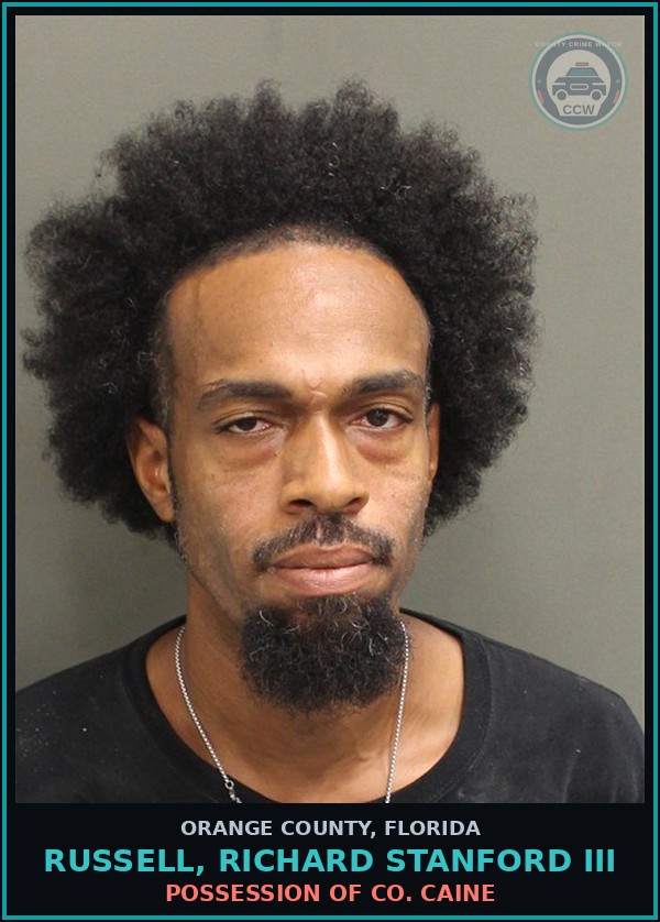 Booking mugshot of RUSSELL, RICHARD STANFORD III in Orange County