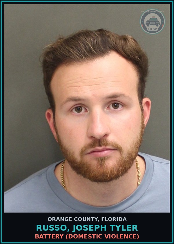 Booking mugshot of RUSSO, JOSEPH TYLER in Orange County