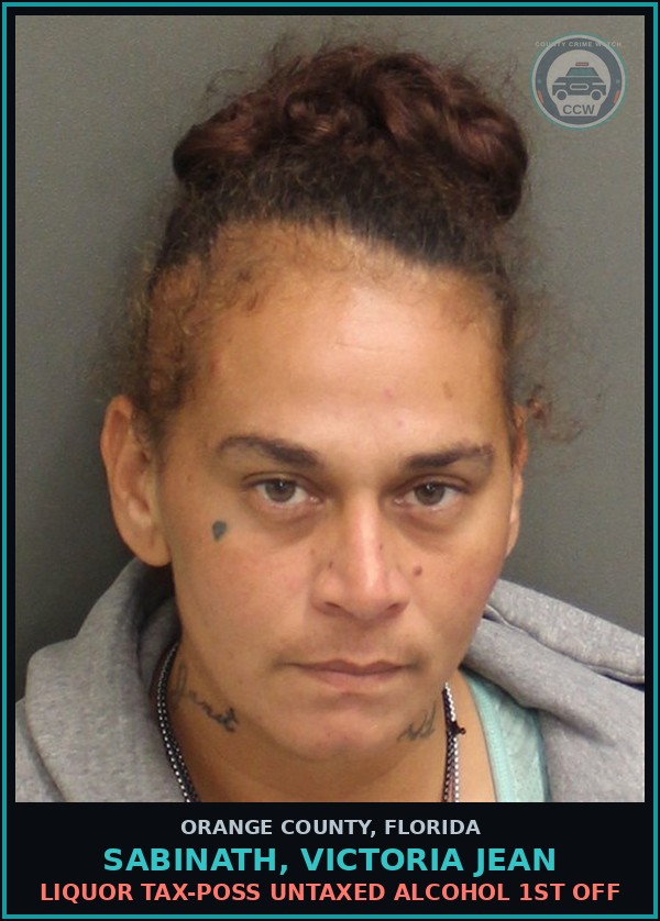 Booking mugshot of SABINATH, VICTORIA JEAN in Orange County