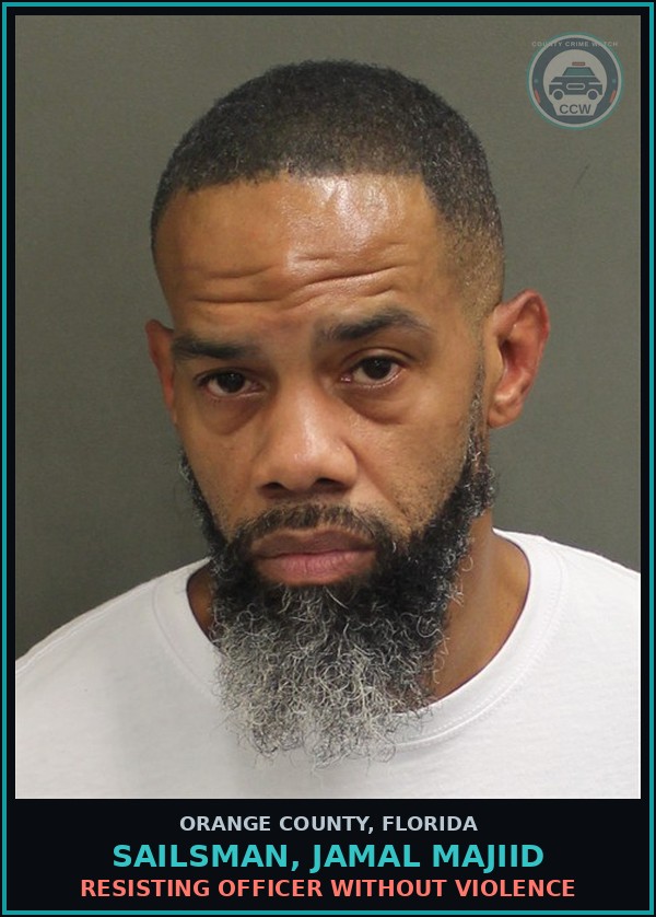 Booking mugshot of SAILSMAN, JAMAL MAJIID in Orange County