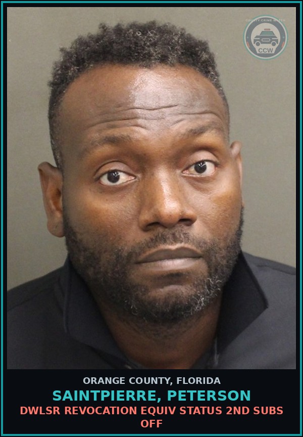 Booking mugshot of SAINTPIERRE, PETERSON in Orange County