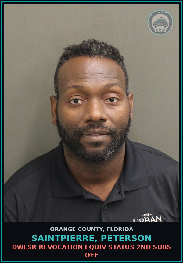 Booking mugshot of SAINTPIERRE, PETERSON in Orange County