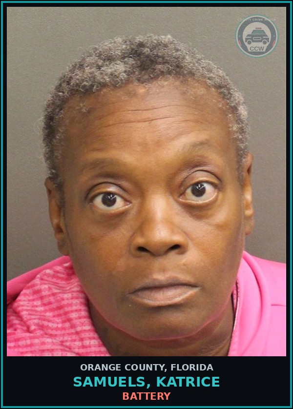 Booking mugshot of SAMUELS, KATRICE in Orange County