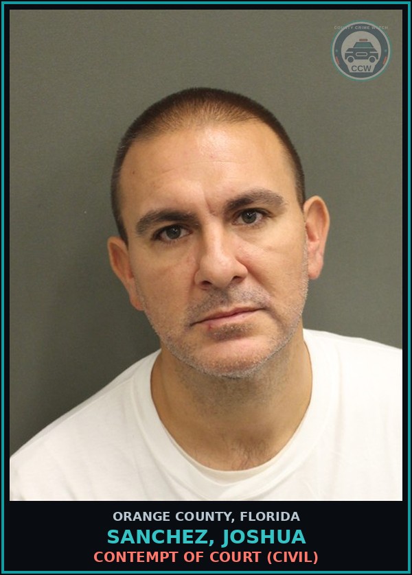 Booking mugshot of SANCHEZ, JOSHUA in Orange County