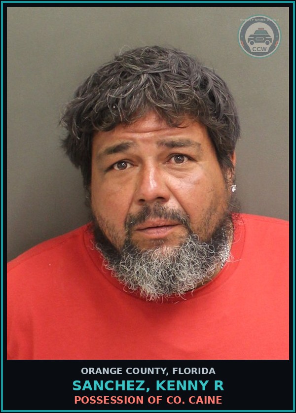 Booking mugshot of SANCHEZ, KENNY R in Orange County