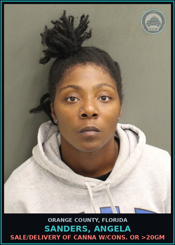 Booking mugshot of SANDERS, ANGELA in Orange County