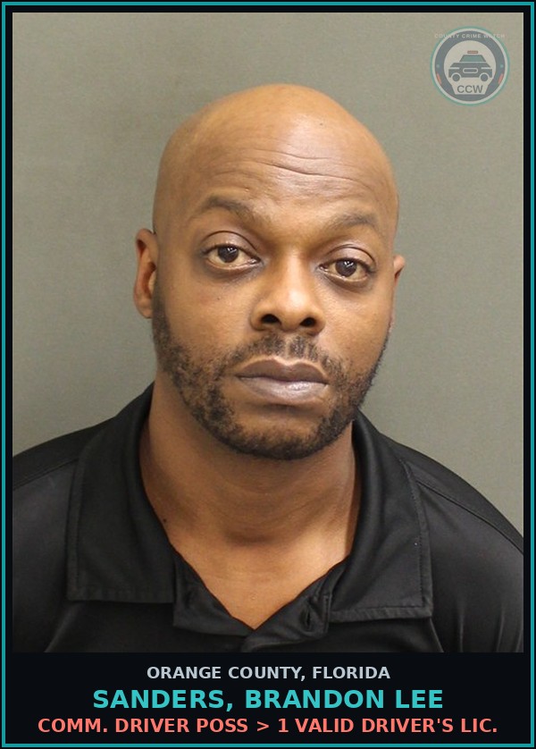 Booking mugshot of SANDERS, BRANDON LEE in Orange County