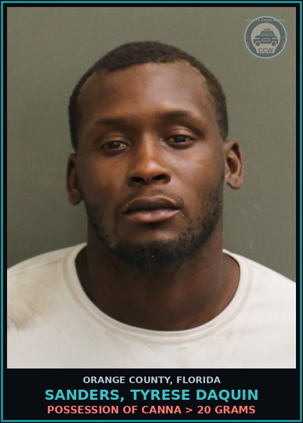 Booking mugshot of SANDERS, TYRESE DAQUIN in Orange County