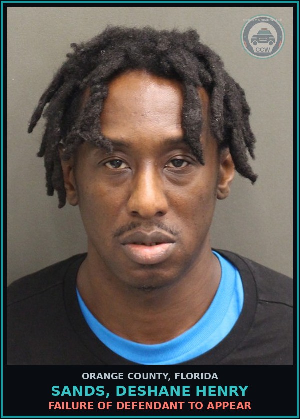 Booking mugshot of SANDS, DESHANE HENRY in Orange County