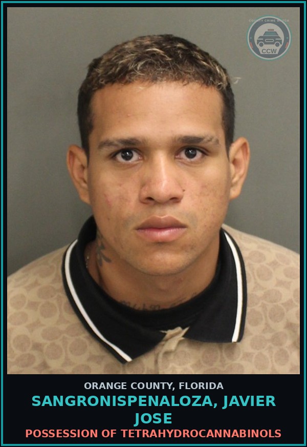 Booking mugshot of SANGRONISPENALOZA, JAVIER JOSE in Orange County