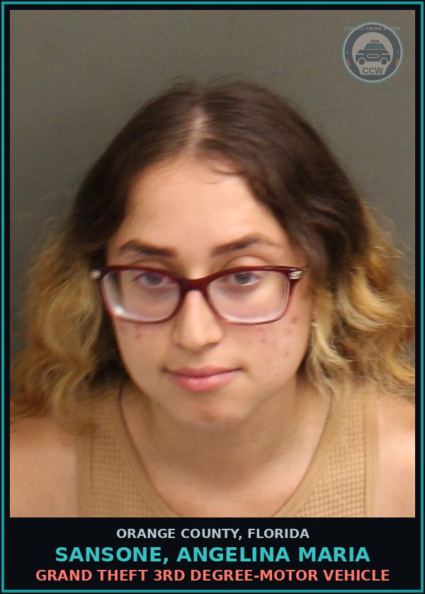 Booking mugshot of SANSONE, ANGELINA MARIA in Orange County