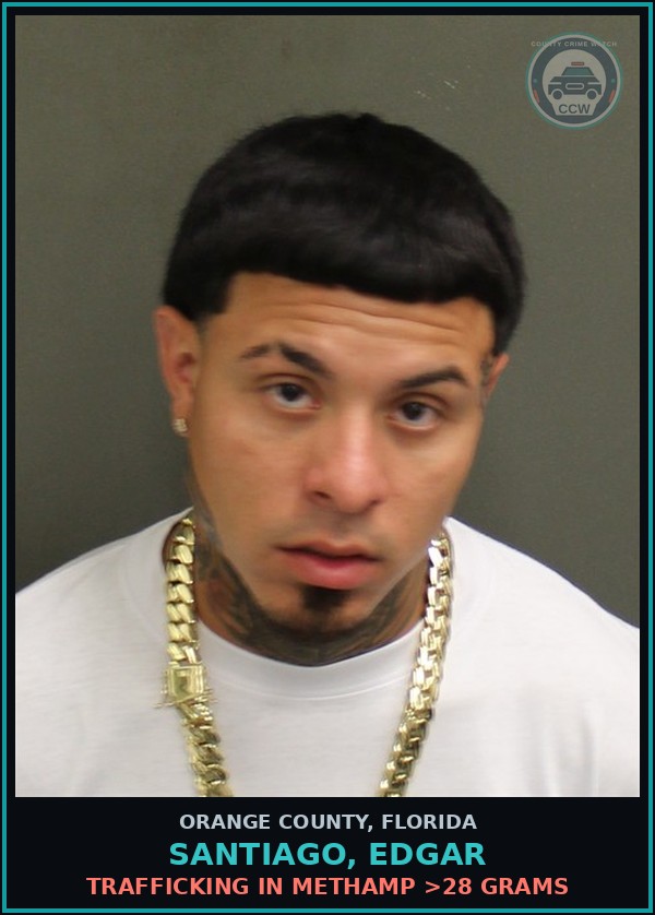 Booking mugshot of SANTIAGO, EDGAR in Orange County