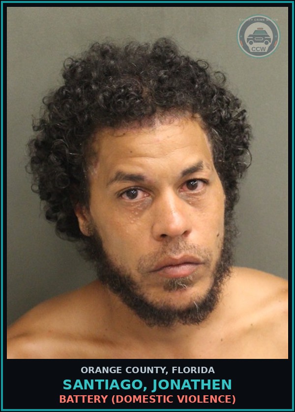 Booking mugshot of SANTIAGO, JONATHEN in Orange County