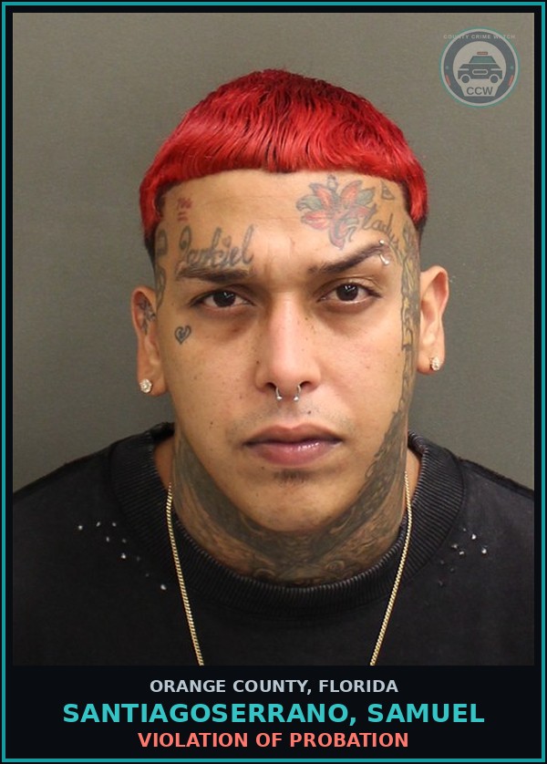 Booking mugshot of SANTIAGOSERRANO, SAMUEL in Orange County