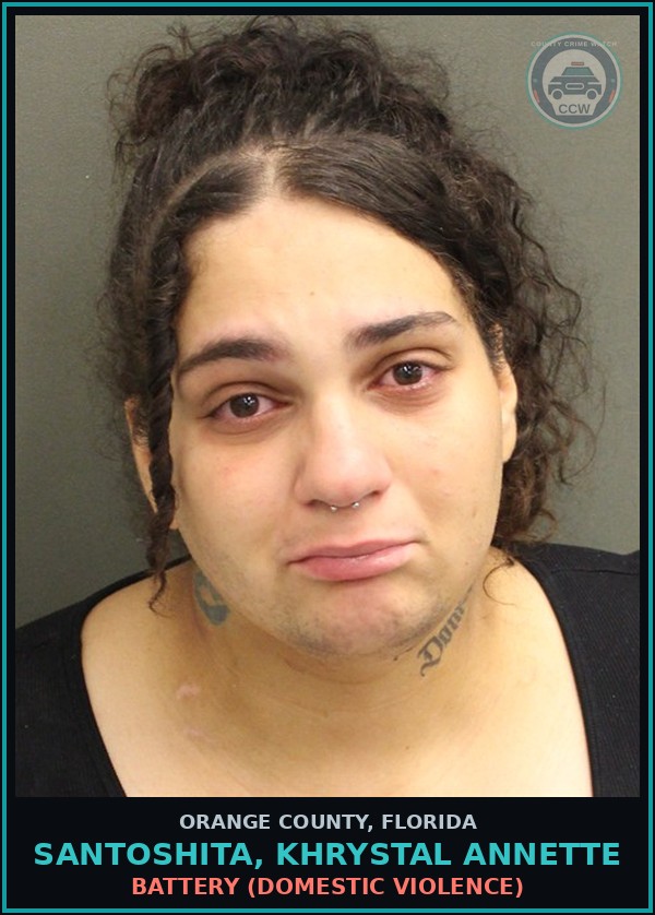 Booking mugshot of SANTOSHITA, KHRYSTAL ANNETTE in Orange County