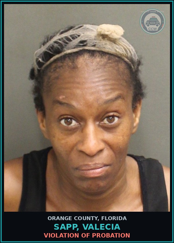 Booking mugshot of SAPP, VALECIA in Orange County