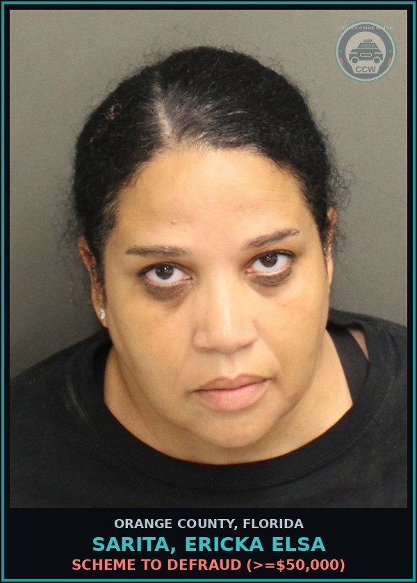 Booking mugshot of SARITA, ERICKA ELSA in Orange County
