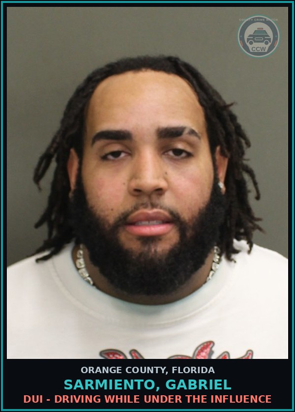 Booking mugshot of SARMIENTO, GABRIEL in Orange County