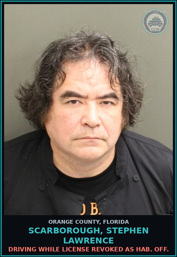 Booking mugshot of SCARBOROUGH, STEPHEN LAWRENCE in Orange County
