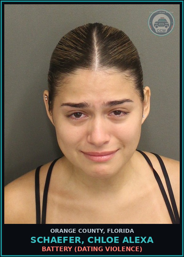 Booking mugshot of SCHAEFER, CHLOE ALEXA in Orange County