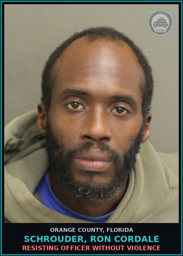 Booking mugshot of SCHROUDER, RON CORDALE in Orange County