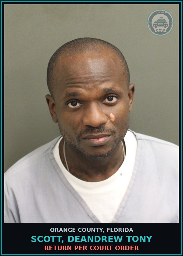 Booking mugshot of SCOTT, DEANDREW TONY in Orange County