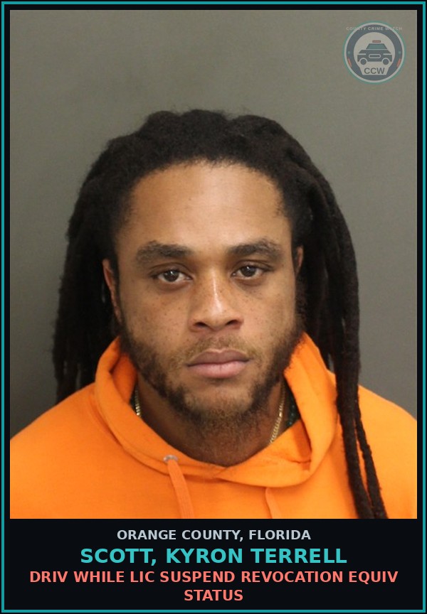 Booking mugshot of SCOTT, KYRON TERRELL in Orange County